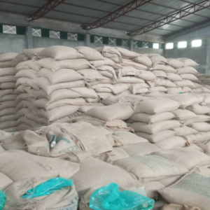 Extensive inventory of premium green coffee beans stored in a facility for Wholesale Ethiopian Coffee UK distribution.